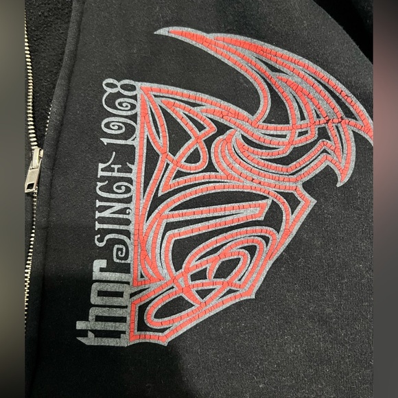 Thor Vintage XL Men’s Zip-Up Jacket with graphic & Pockets Made in USA - Picture 5 of 9